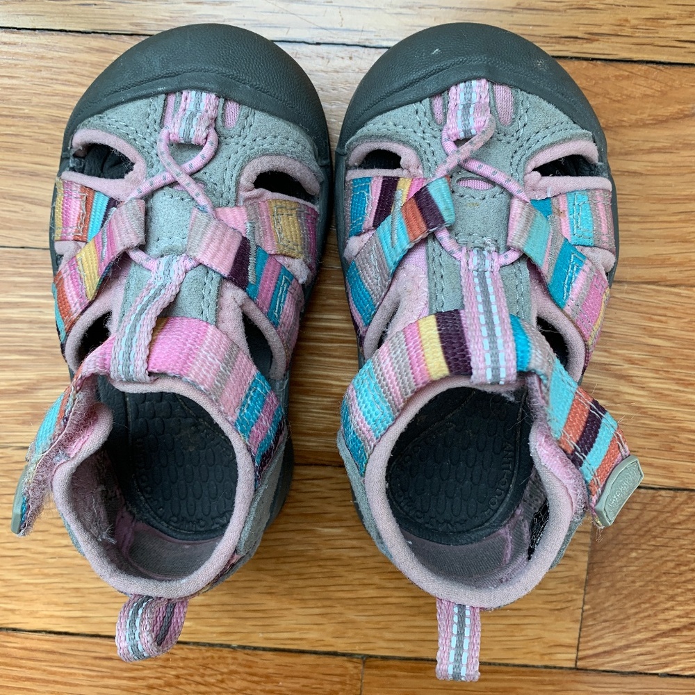 Keen Toddler Pink Rainbow Stripe Sandals
